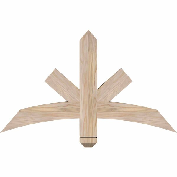 Ekena Millwork Alberta Smooth Timber Gable Bracket, Douglas Fir, 36"W x 21"H x 3 1/2"D x 3 1/2"F, 14/12 Pitch GBW036X21X0404ALB00SDF - main